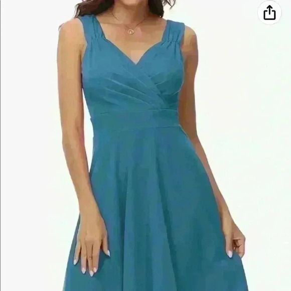 NWT GRACE KARIN Women's Sleeveless Wrap V-Neck A-line Cocktail Party Dress - Picture 4 of 12